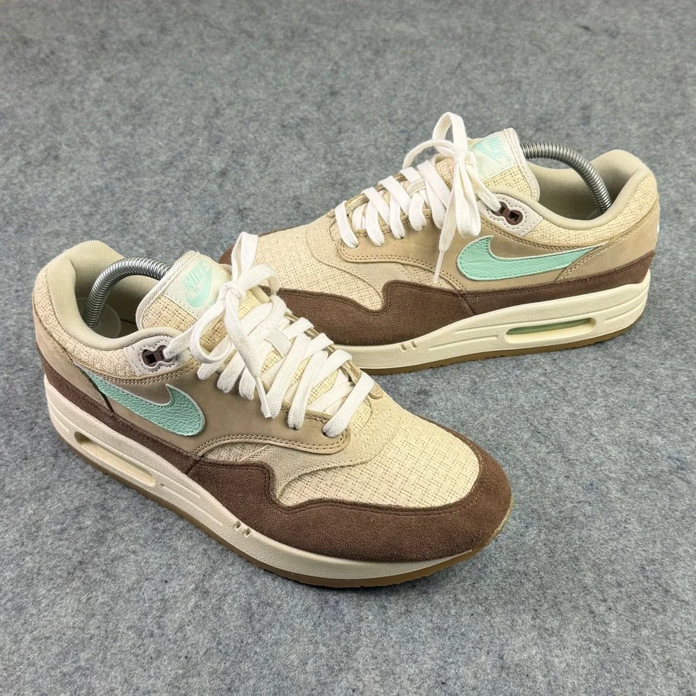 Nike Air Max 1 PRM Crepe Hemp Brown Tan Mint FD5088-200 Mens 9